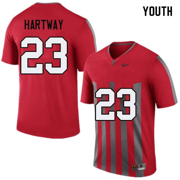 Ohio State Buckeyes #23 Michael Hartway Youth Player Jersey Throwback